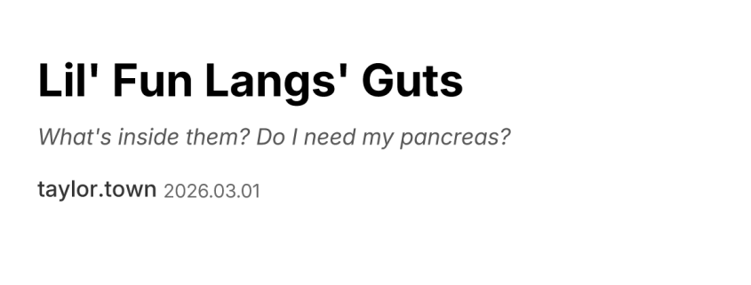 Lil' Fun Langs' Guts