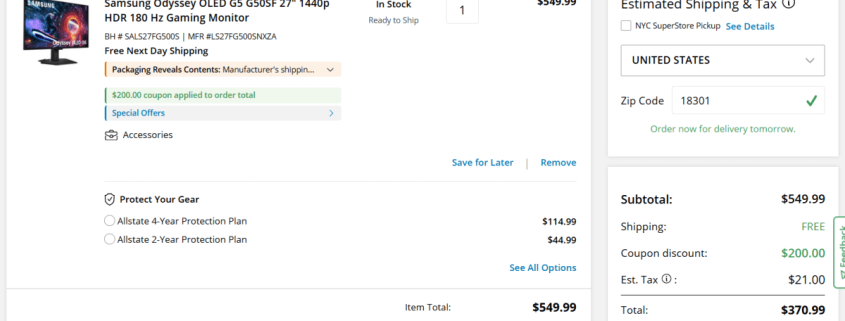 Samsung’s 27-inch 1440p OLED gaming monitor is only 0 today