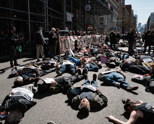 Protesters Stage Unsettling Demonstration in Front of Palantir’s Office Protesters Stage Unsettling Demonstration in Front of Palantir’s Office