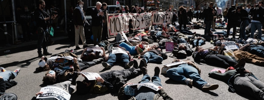 Protesters Stage Unsettling Demonstration in Front of Palantir’s Office