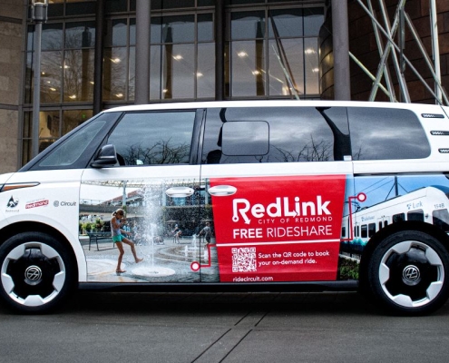 New free, on-demand EV service launches in Redmond to shuttle riders to light rail