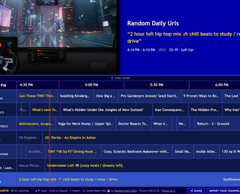 This web app lets you ‘channel surf’ YouTube like a ’90s kid watching cable This web app lets you ‘channel surf’ YouTube like a ’90s kid watching cable