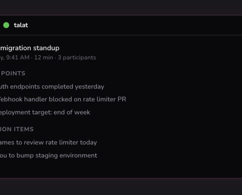 Talat’s AI meeting notes stay on your machine, not in the cloud