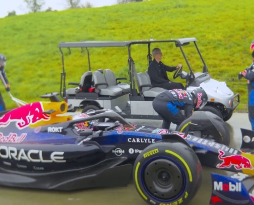 Tim Cook’s golf cart gets F1 treatment in new video from Apple Park