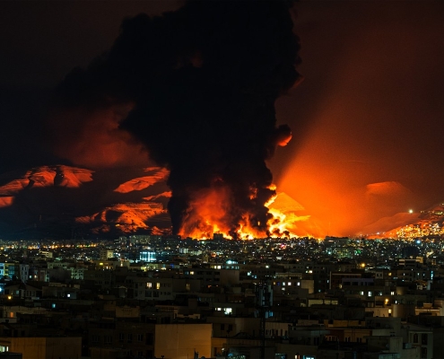 Toxic Sludge Raining Down on Iran After Bombing of Oil Facilities