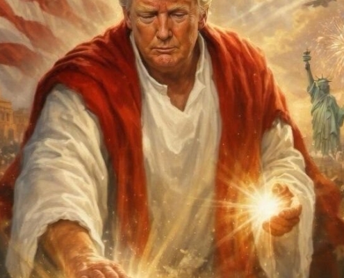 Trump’s posting even more AI-generated Trump-Jesus fan art
